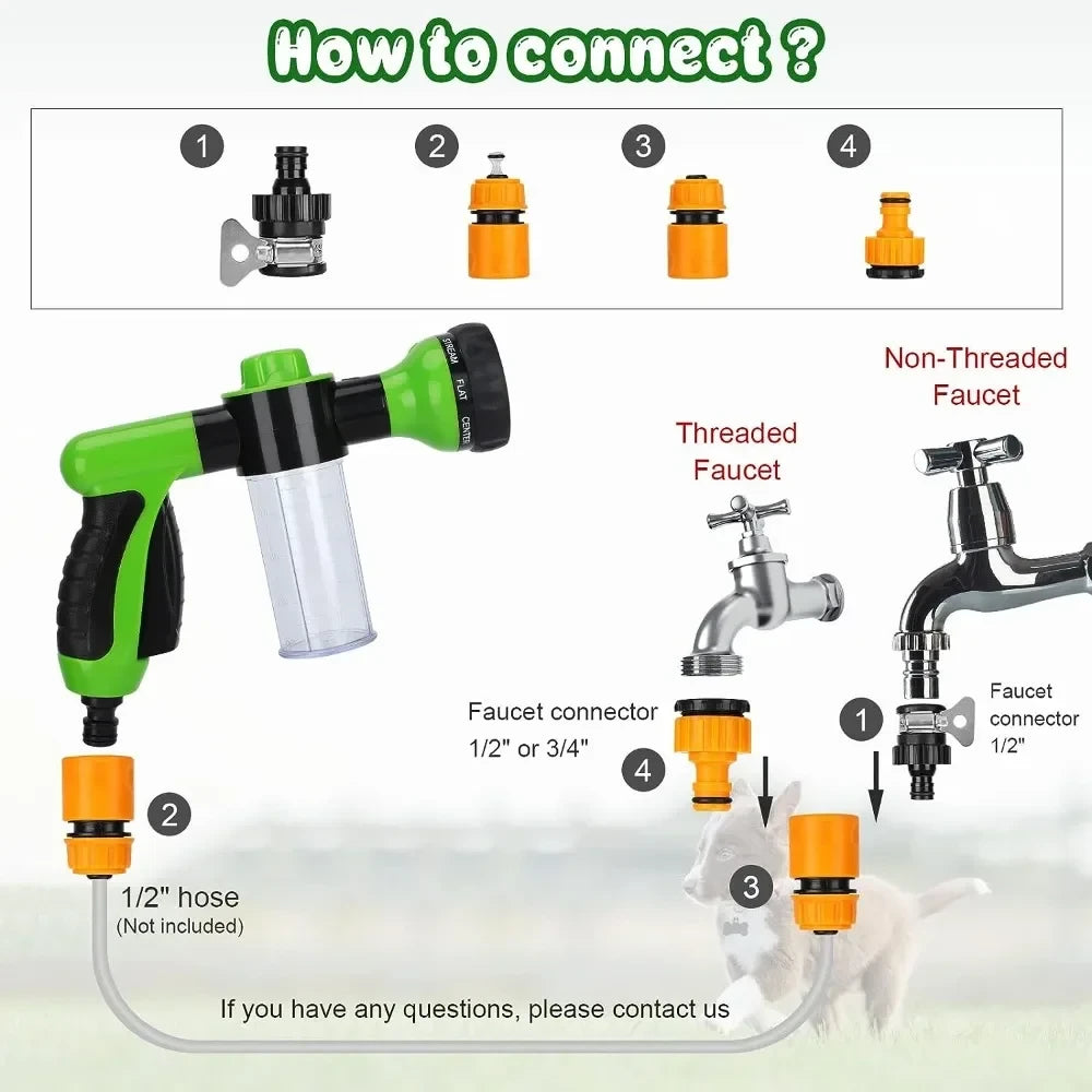 Dog Bath Spray Foam Nozzle