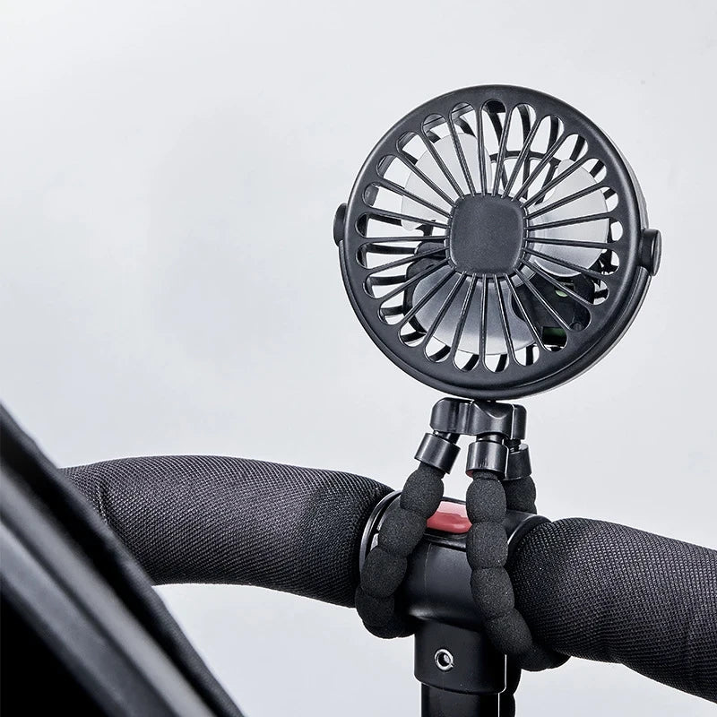 Portable Stroller Fan with Light