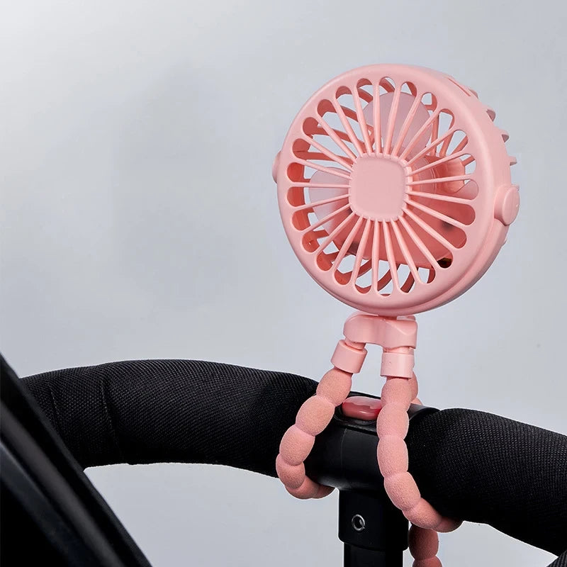 Portable Stroller Fan with Light