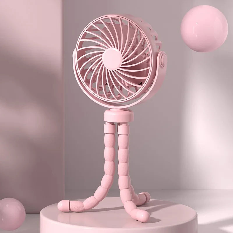 Portable Stroller Fan with Light