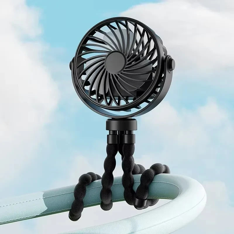 Portable Stroller Fan with Light