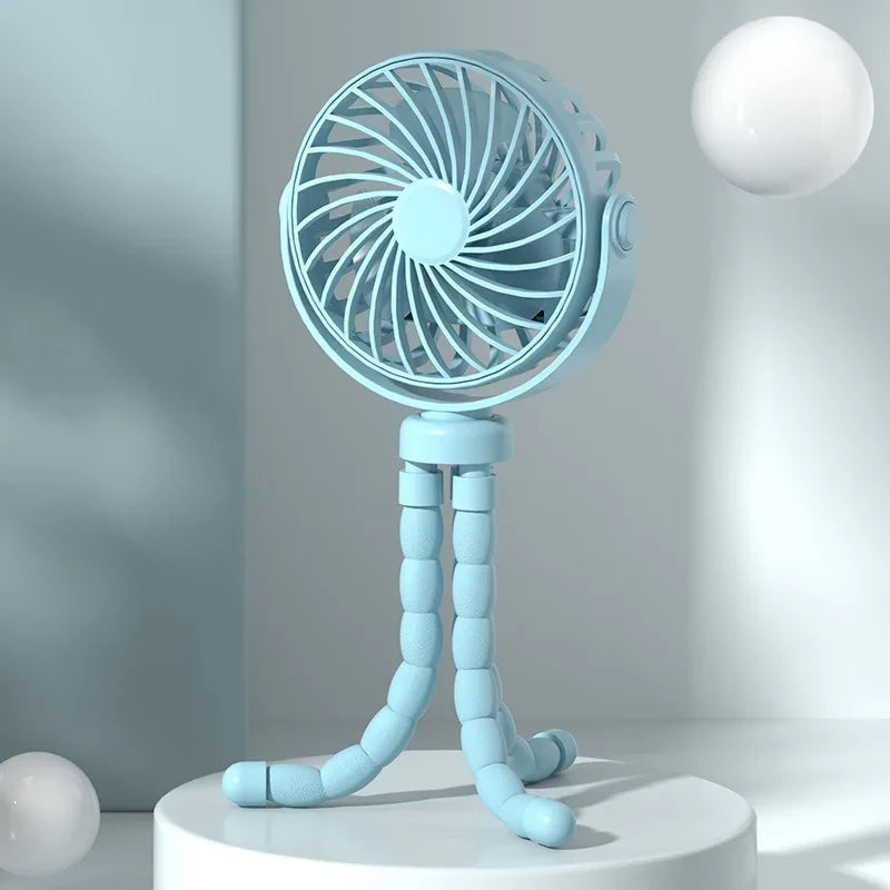 Portable Stroller Fan with Light