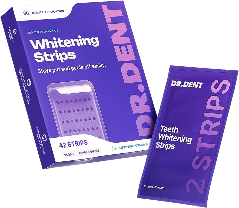 DrDent Purple Teeth Whitening Strips