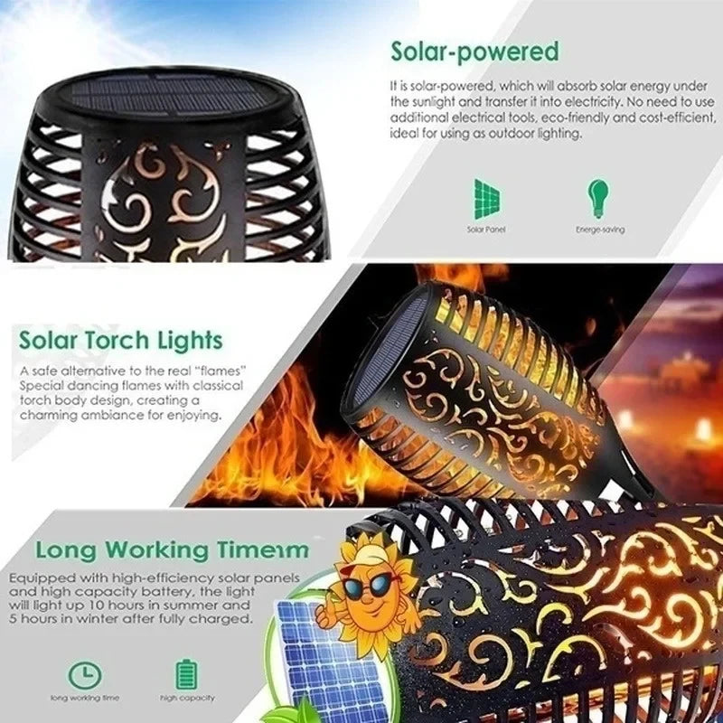 Solar Flickering Flame Torch