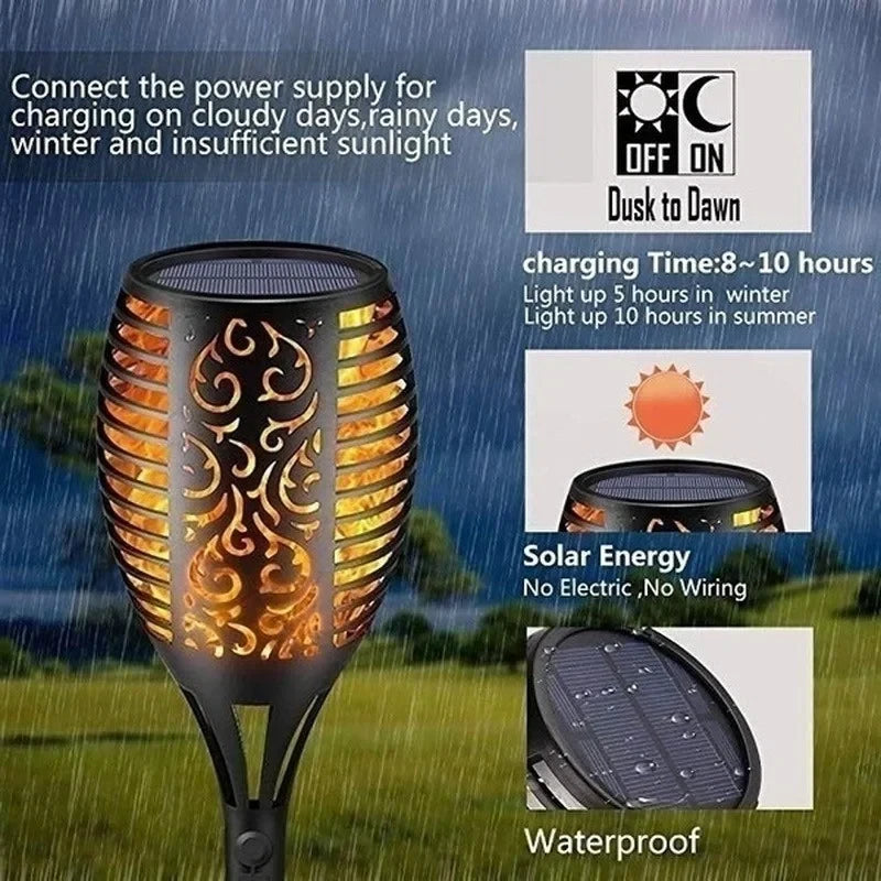 Solar Flickering Flame Torch
